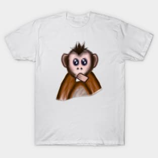 Cute Monkey Drawing T-Shirt